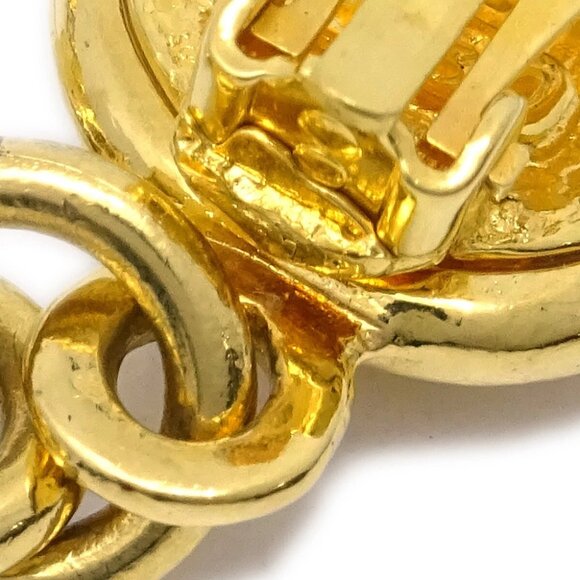 Chanel Dangle Earrings Clip-On Gold 93P/2930 - Picture 3 of 4